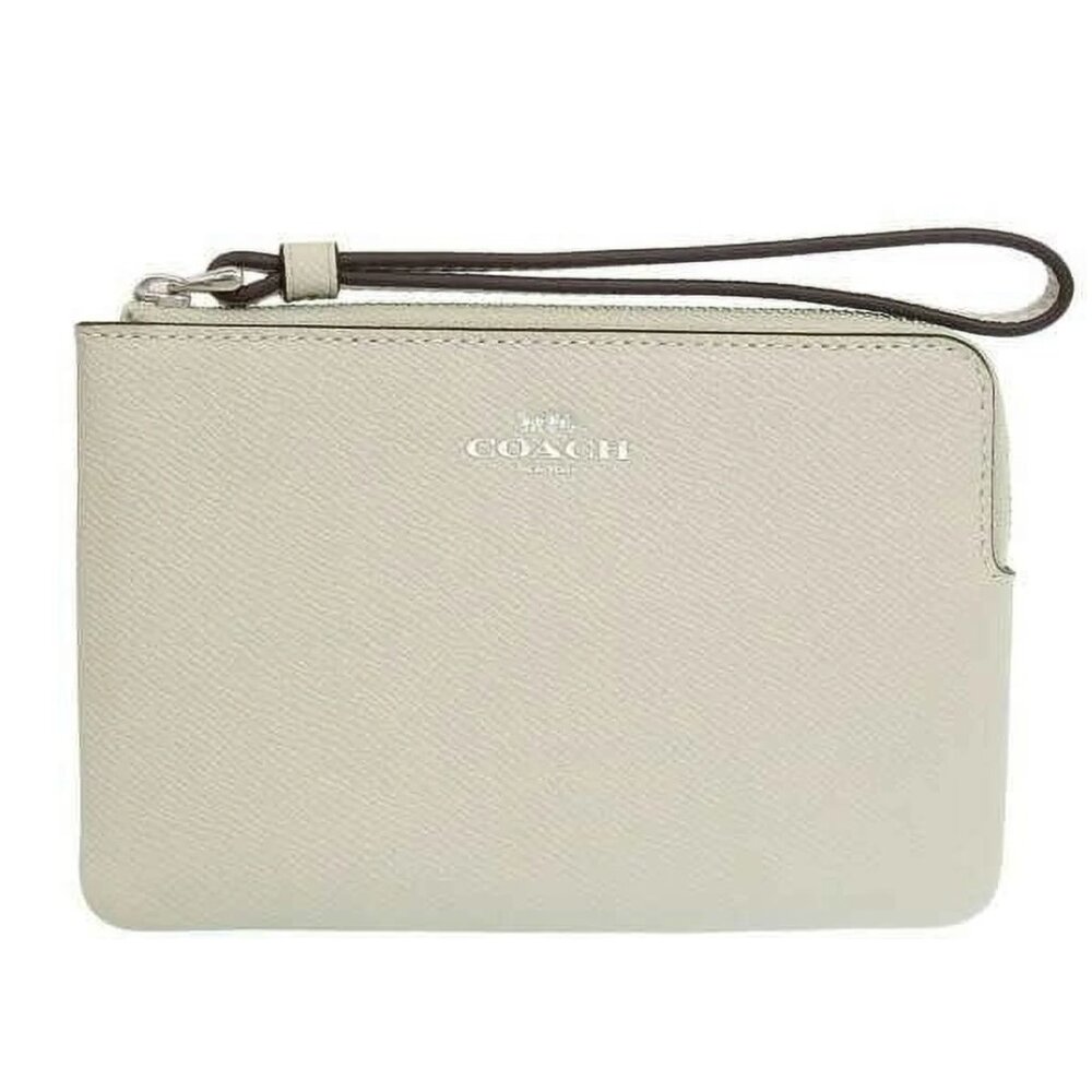 COACH Corner Zip Wristlet Pale Green